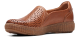 Clarks Wmns Magnolia Aster Slip On Casual Shoe Light Tan Leather