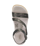 Aetrex SE266 Womenˆ«¢s Gabby Adjustable Quarter Strap Sandal Pewter