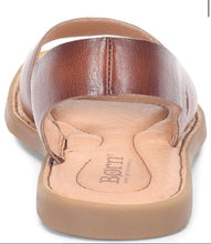 Load image into Gallery viewer, Born Inlet Womens Leather Casual Sandal Dark Tan Bourbon