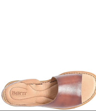 Load image into Gallery viewer, Born Inlet Womens Leather Casual Sandal Dark Tan Bourbon