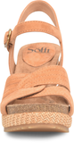 Sofft Wmns Clarissa Platform Leather Sandal Luggage