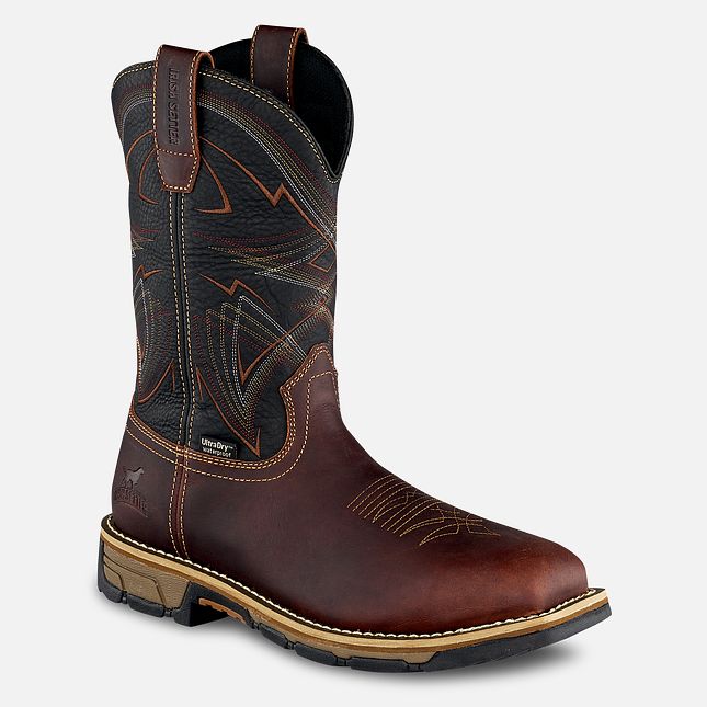 Red Wing Irish Setter Men's Marshall Waterproof Leather Safety Toe Pull-On Boot