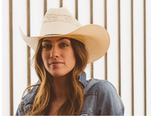 Load image into Gallery viewer, Lone Star Fischer Unisex Straw Western Cowboy Hat
