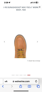 Wolverine Mens I-90 Durashocks 6 Inch Soft toe Work Boot