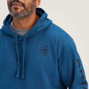 ARIAT MEN'S LOGO HOODIE POSEIDON BLUE