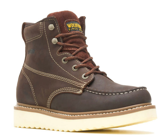 Wolverine Mns Loader 6 Inch Soft Toe Wedge Boot Brown