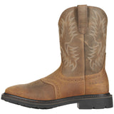 ARIAT MNS SIERRA WIDE PULL ON SOFT TOE SQUARE TOE WORK BOOT