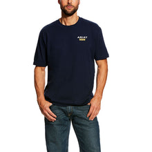 Load image into Gallery viewer, Ariat Mens Rebar Logo Short Sleeve T-Shirt Navy
