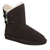 BEARPAW ROSALINE CHOCOLATE BUTTON SHORT BOOT