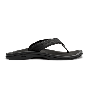 OLUKAI WMNS OHANA EVERYDAY CLASSIC LEATHER WATERPROOF SANDAL BLACK