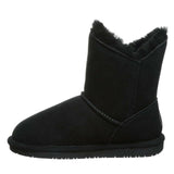BEARPAW ROSALINE BLACK BUTTON SHORT BOOT