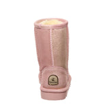 BEARPAW CHILDREN'S ELLE SHORT SUEDE BOOT PINK GLITTER