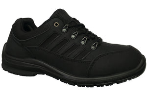 Work Zone N473BLK Mens Lace Up Soft Toe Work Shoe Black