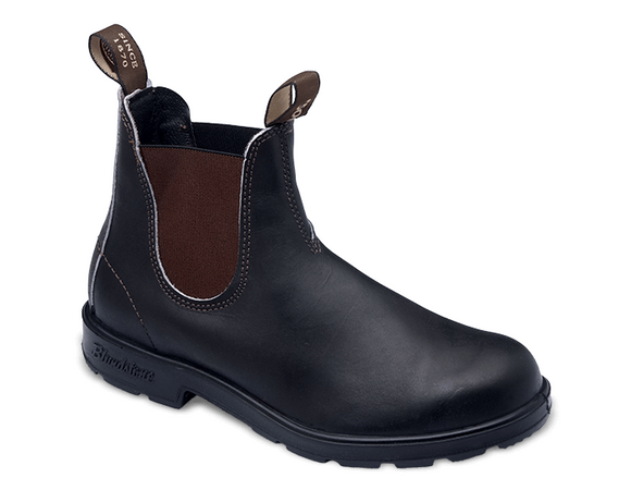 BLUNDSTONE 500 MEN'S ORIGINAL PULL CHELSEA BOOT STOUT BROWN