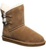 BEARPAW ROSALINE HICKORY BUTTON SHORT BOOT HICKORY