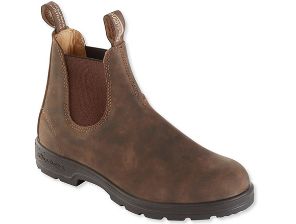 BLUNDSTONE MEN'S RUSTIC CLASSIC PULL ON CHELSEA BOOT BROWN