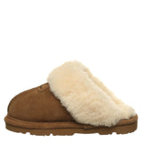 BEARPAW ELLE SHORT KID'S SUEDE SLIPPER HICKORY