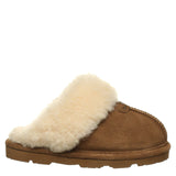 BEARPAW ELLE SHORT KID'S SUEDE SLIPPER HICKORY