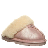 BEARPAW ELLE SHORT KID'S SUEDE BOOT PINK GLITTER