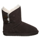 BEARPAW ROSALINE CHOCOLATE BUTTON SHORT BOOT