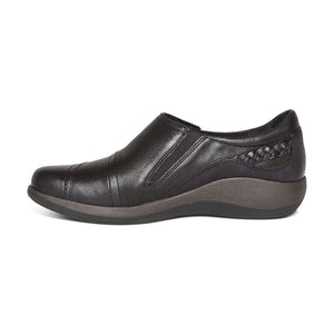 Aetrex Karina Womens Monk Strap Casual Shoe Black
