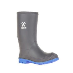 KAMIK YOUTH STOMP RAIN BOOT CHARCOAL/BLUE