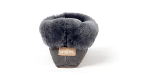 Superlamb Womens Sheepskin Moccasin Charcoal