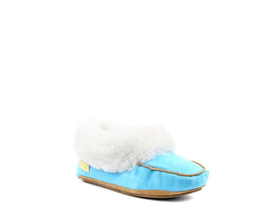Superlamb Womens Traditional Moccasin Turquoise