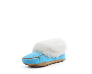 Superlamb Womens Traditional Moccasin Turquoise