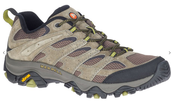 MERRELL MEN'S MOAB 3 LOW TOP HIKING SNEAKER WALNUT/MOSS