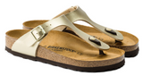 Birkenstock Women's Gizeh Sandal Gold Birko-Flor