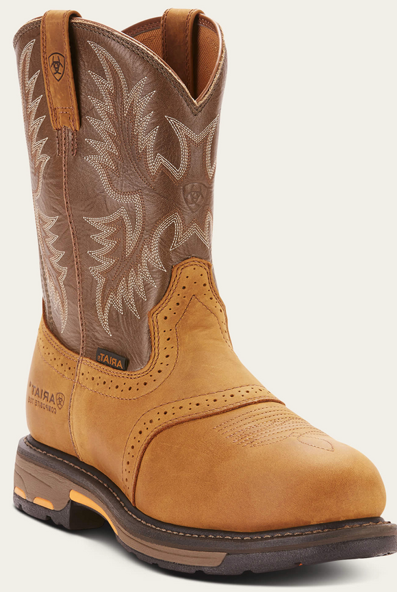 ARIAT MNS  WORKHOG PULL ON COMPOSITE TOE WORK BOOT