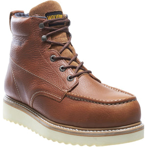 WOLVERINE MNS 6 INCH WEDGE SAFETY TOE CREPE SOLE WORK BOOT