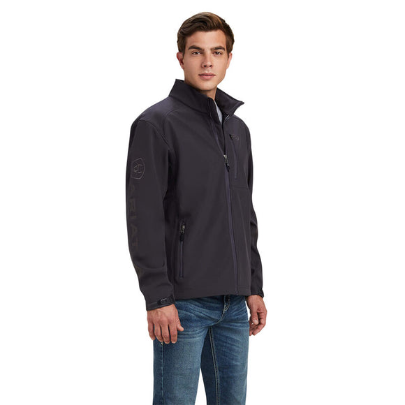 ARIAT MNS LOGO 2.0 SOFTSHELL JACKET PHANTOM BLK