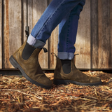 BLUNDSTONE WOMEN'S ORIGINAL CHELSEA BOOT SUEDE DARK OLIVE