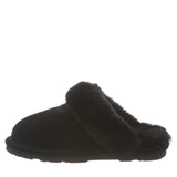 BEARPAW WOMEN'S LOKI SUEDE SLIDE SLIPPER BLACK