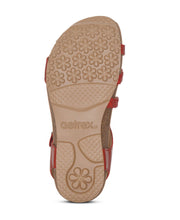 Load image into Gallery viewer, Aetrex Womens Jillian Quarter Strap Sandal Red
