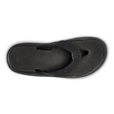 Olukai MNSOhana Leather Waterproof Flip Flop  Black