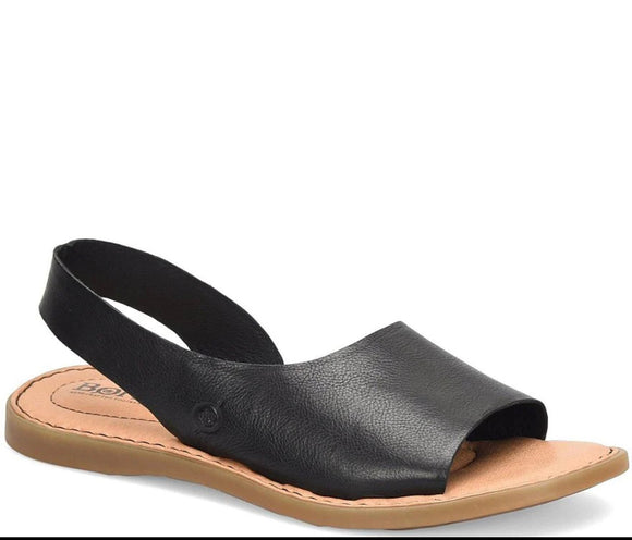 BORN INLET Women's CASUAL LEATHER SANDAL BLACK