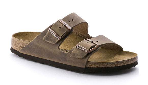 BIRKENSTOCK ARIZONA 2-STRAP SANDAL SOFT FOOTBED UNISEX SANDAL TABACCO BROWN