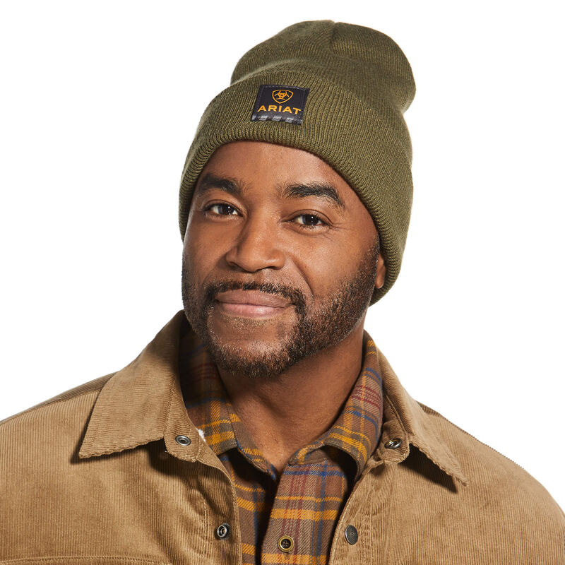 ARIAT REBAR WATCH CAP / BEANIE ARMY GREEN